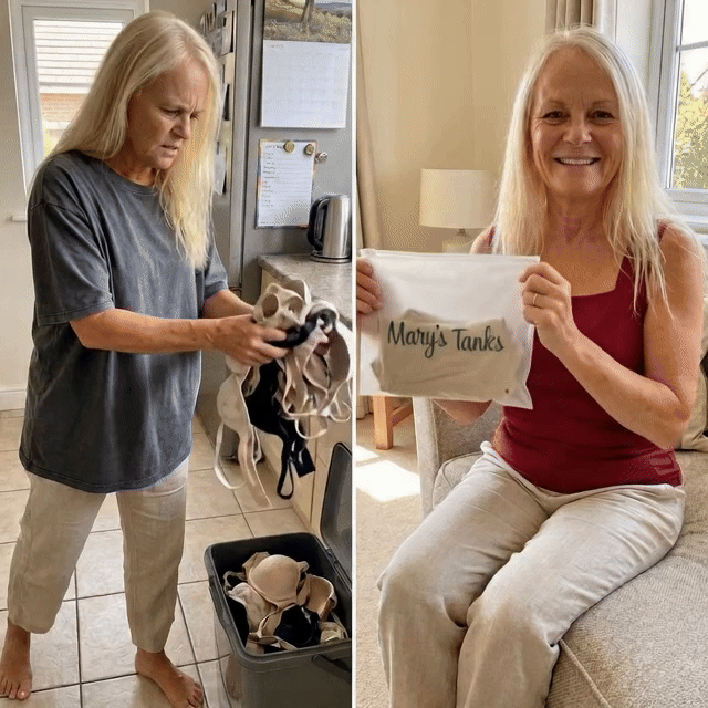 Author at kitchen table with failed undergarments