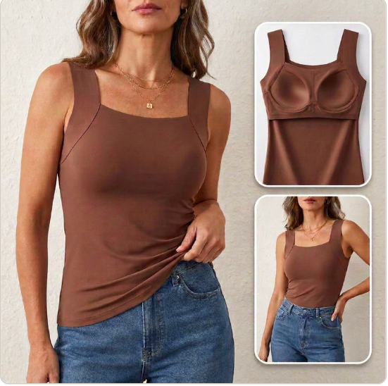 Maggie's Tanks built-in bra tank top