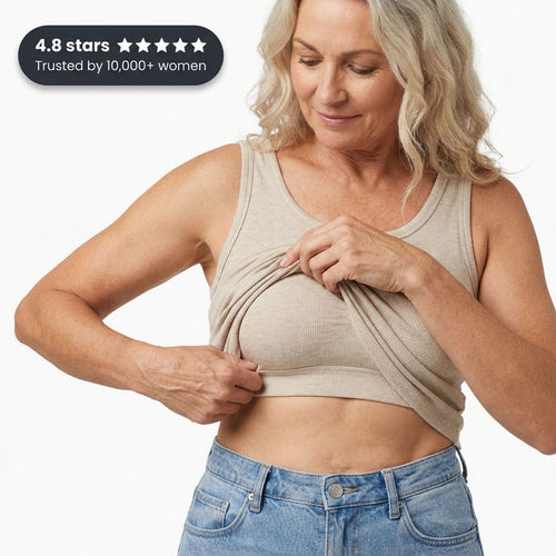 Mary's Ribbed Cotton Built-in Bra Tank